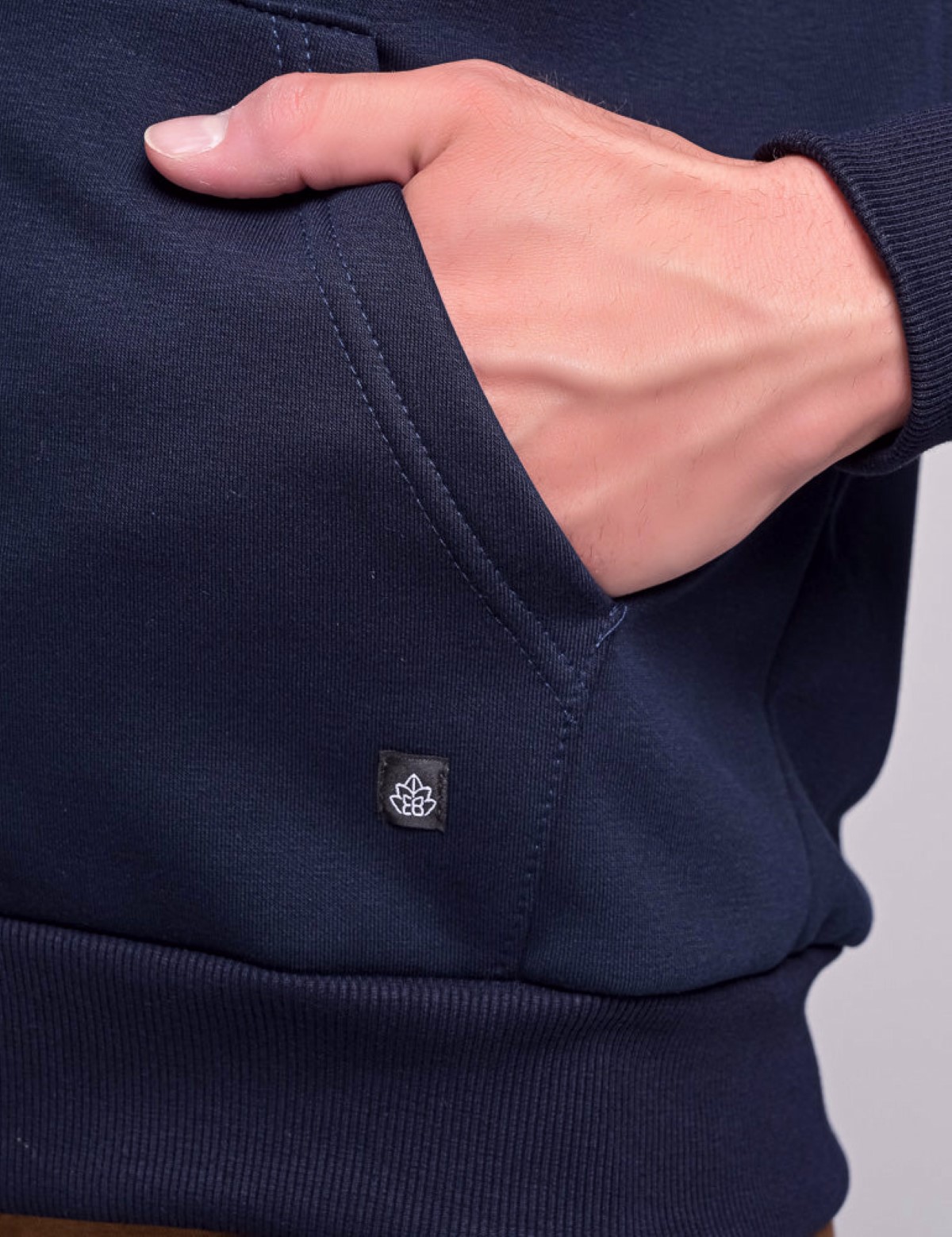 Everbest ανδρική Plus Size μπλε ζακέτα φούτερ με γιακά 2310153 φωτογραφία